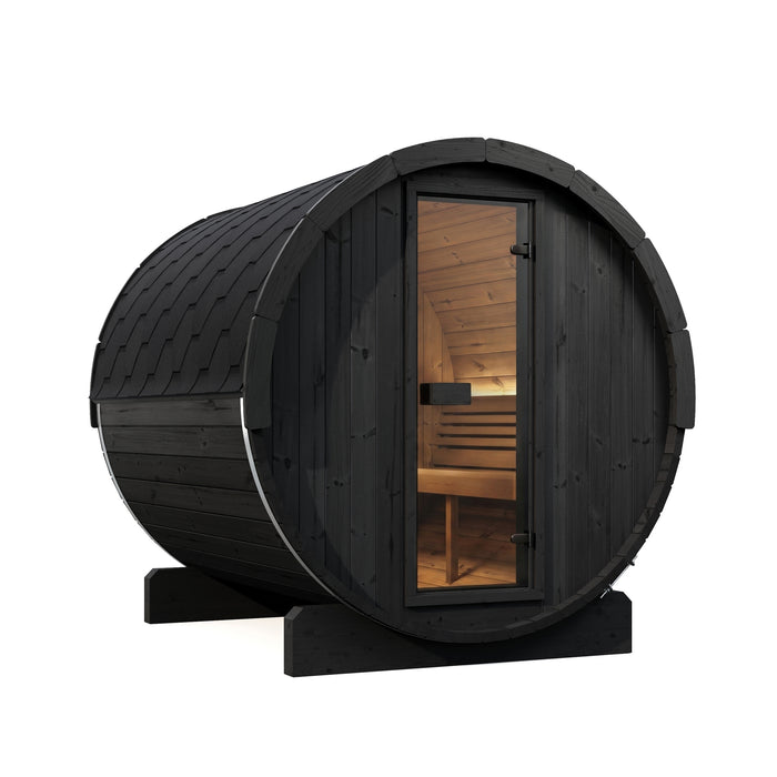 SaunaLife Model E8B Ergo-Series 6-Person Traditional Outdoor Barrel Sauna