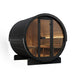 SaunaLife Model E8GB Ergo-Series 6-Person Traditional Outdoor Barrel Sauna with Full-Glass Front