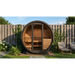 SaunaLife Model EE6GB Ergo Elegance-Series 4-Person Traditional Outdoor Barrel Sauna with Full-Glass Front