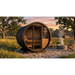 SaunaLife Model EE6GB Ergo Elegance-Series 4-Person Traditional Outdoor Barrel Sauna with Full-Glass Front