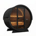 SaunaLife Model EE6GB Ergo Elegance-Series 4-Person Traditional Outdoor Barrel Sauna with Full-Glass Front