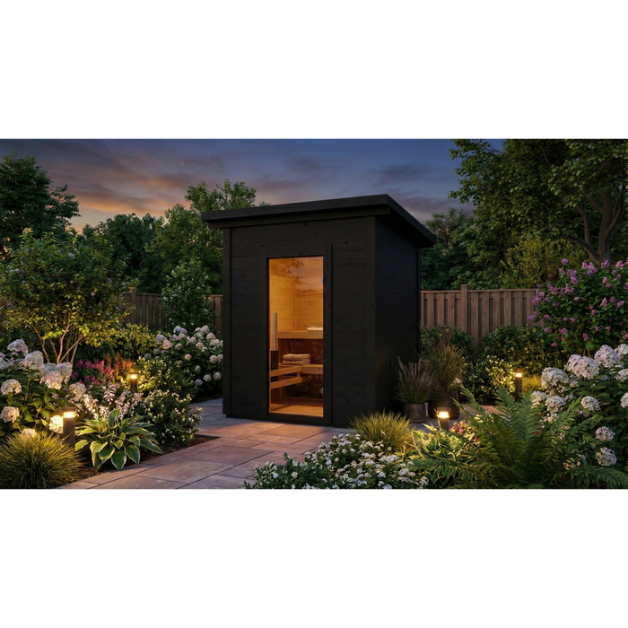 SaunaLife Model G2B Garden-Series 4-Person Traditional Outdoor Sauna