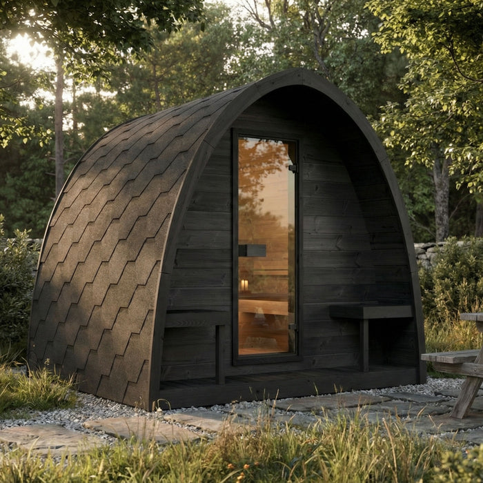 SaunaLife Model G3B Garden-Series 4-Person Traditional Outdoor Pod Sauna