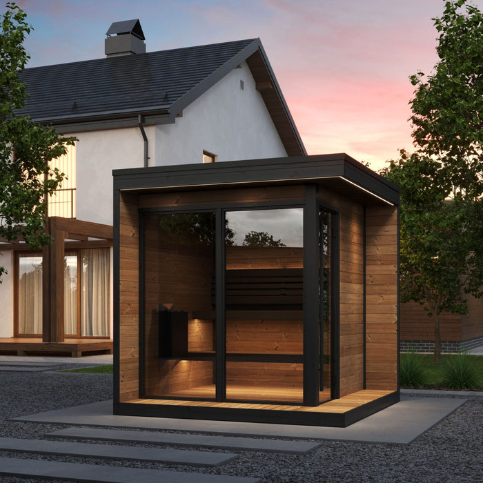 SaunaLife Model GL6 Garden Luxury-Series 6-Person Outdoor Sauna