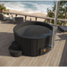 SaunaLife Model S4B Soak-Series 6-Person Wood Burning Hot Tub (Black)