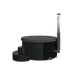 SaunaLife Model S4B Soak-Series 6-Person Wood Burning Hot Tub (Black)