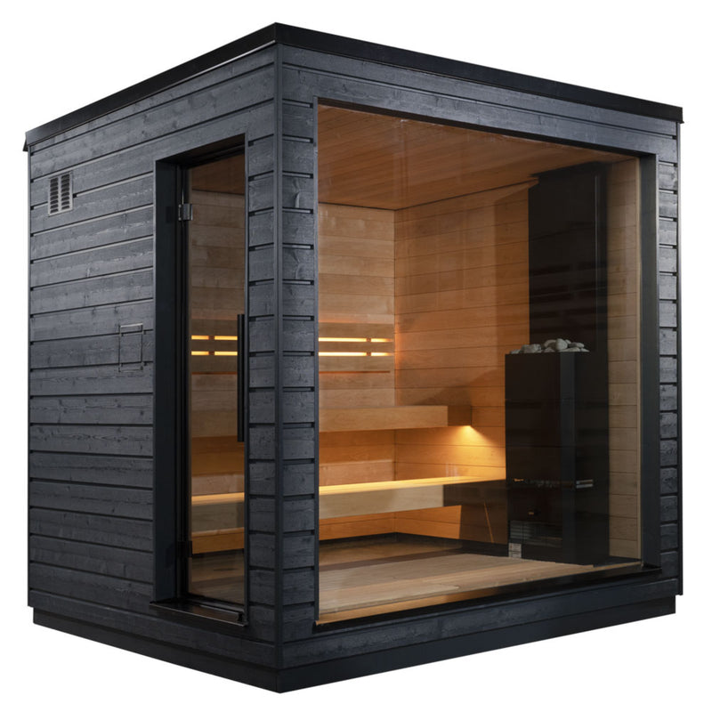 SaunaLife Model G6 Garden-Series 6-Person Pre-Assembled Outdoor Home Sauna | MODELG6-R