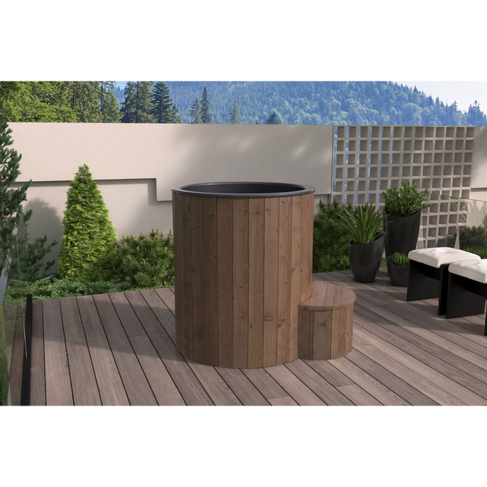 SaunaLife Model S1NC Package Soak-Series 1-Person Cold/Hot Immersion Tub with Water Chiller/Heater (Natural)