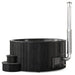 SaunaLife Model S6B Soak-Series 7-Person Wood-Burning Hot Tub (Black)