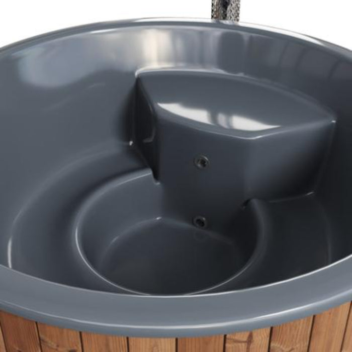 SaunaLife Model S6N Soak-Series 7-Person Wood-Burning Hot Tub (Natural)
