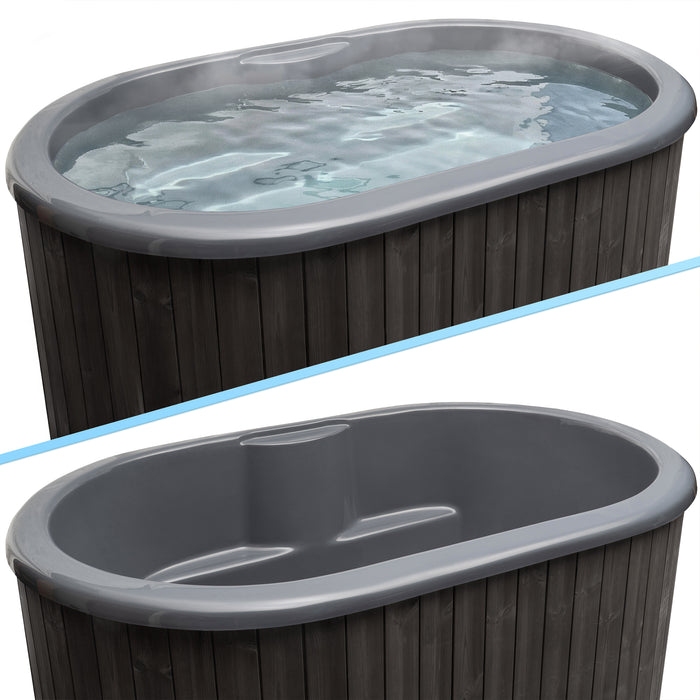 SaunaLife Model S2B Soak-Series 2-Person Cold/Hot Immersion Tub (Black)
