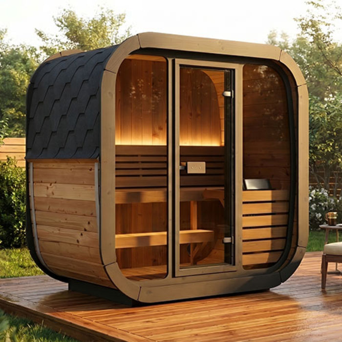 SaunaLife Model CL4G Cube-Series 3-Person Traditional Outdoor Sauna