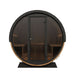 SaunaLife Model EE8G Ergo Elegance-Series 6-Person Traditional Outdoor Barrel Sauna with Full-Glass Front