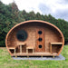 SaunaLife Model G11 Garden-Series 8-Person Traditional Outdoor Barrel Sauna with Changeroom