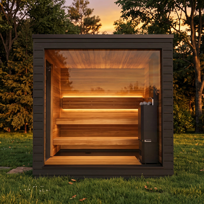 SaunaLife Model G6 Garden-Series 5-Person Pre-Assembled Outdoor Home Sauna