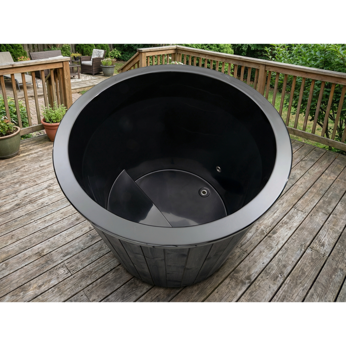 SaunaLife Model S1BC Package Soak-Series 1-Person Cold/Hot Immersion Tub with Water Chiller/Heater (Black)