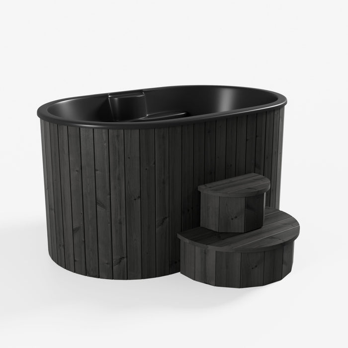SaunaLife Model S2B Soak-Series 2-Person Cold/Hot Immersion Tub (Black)