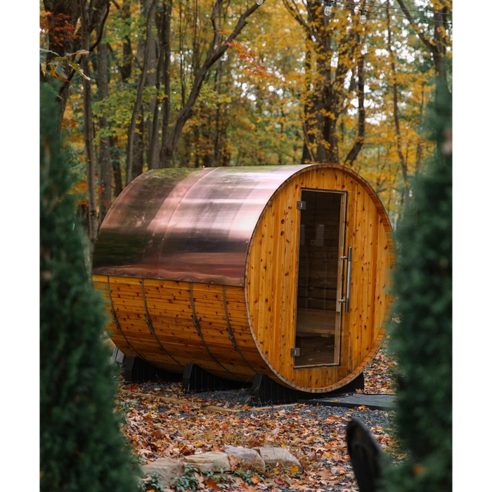 Sauna Shield Barrel Sauna Copper Roof Cover