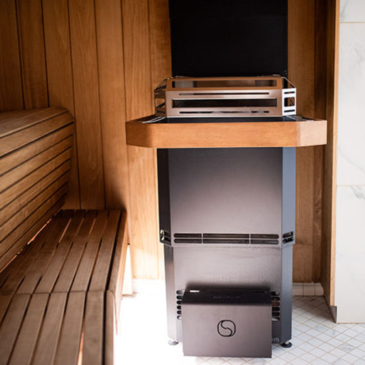 Saunum Air L 15 Sauna Heater Air Series, 15.2kW Sauna Heater w/ Climate Equalizer (Black)