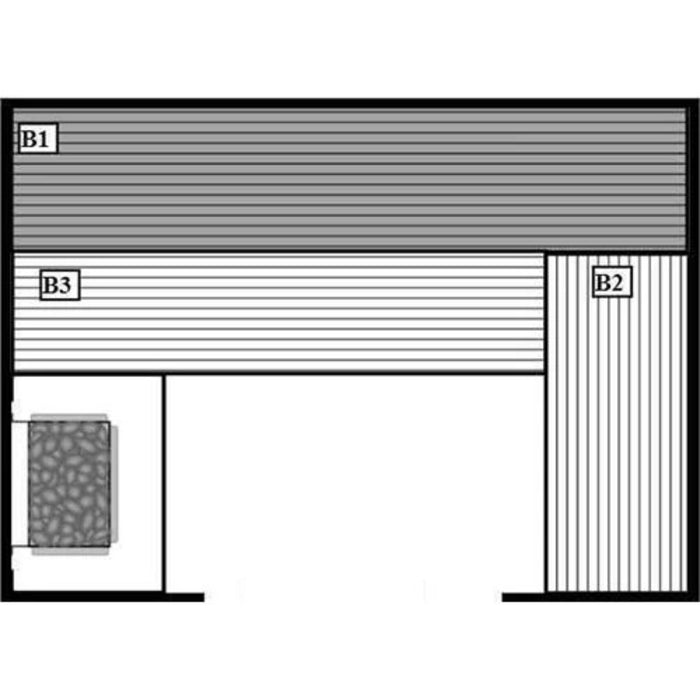 Scandia Electric Ultra DIY PreCut Sauna Kit 48" x 84" x 84" 3