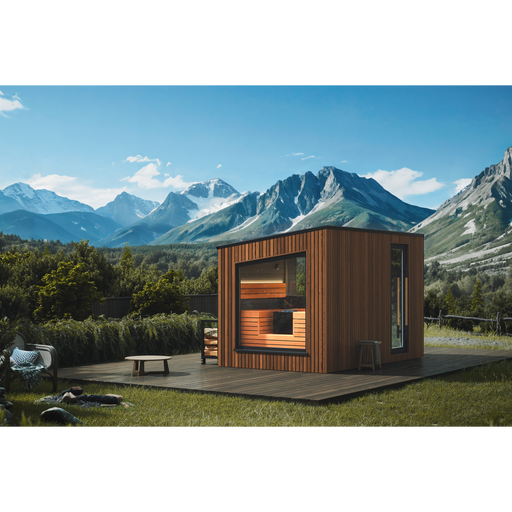 Auroom Terra M 6-Person Traditional Outdoor Sauna - Natural
