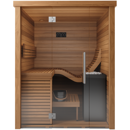 Auroom Baia Glass 2-Person Traditional Indoor Sauna