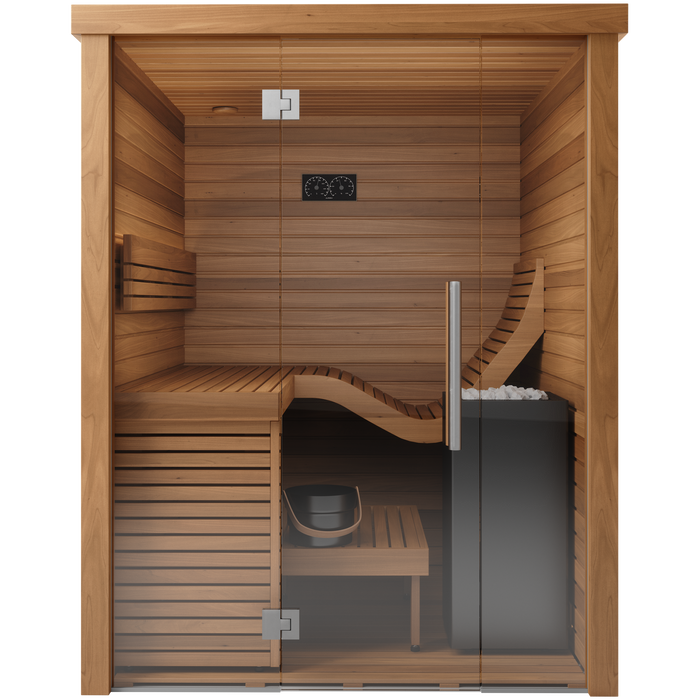 Auroom Baia Glass 2-Person Traditional Indoor Sauna