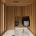 Auroom Baia Glass 2-Person Traditional Indoor Sauna