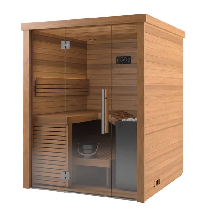 Auroom Baia Glass 2-Person Traditional Indoor Sauna