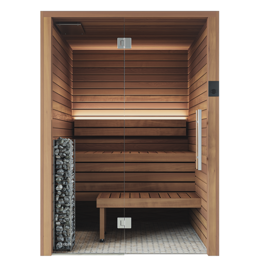 Auroom Cala Glass 2-4 Person Traditional Indoor Sauna - Thermo-Aspen