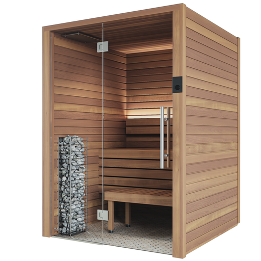 Auroom Cala Glass 2-4 Person Traditional Indoor Sauna - Thermo-Aspen