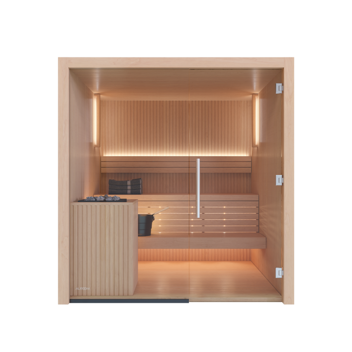 Auroom Libera Glass Traditional Indoor Sauna - Alder