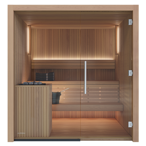 Auroom Libera Glass Traditional Indoor Sauna - Thermo-Aspen