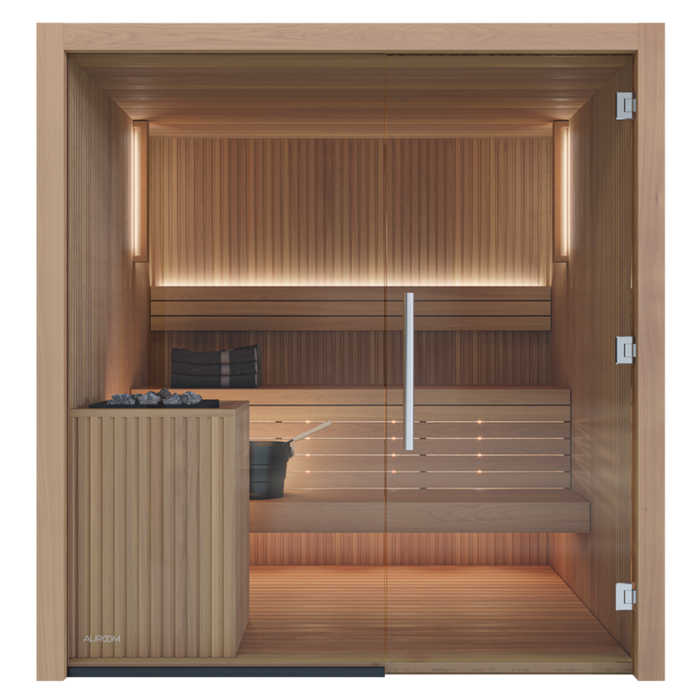 Auroom Libera Glass Traditional Indoor Sauna - Thermo-Aspen