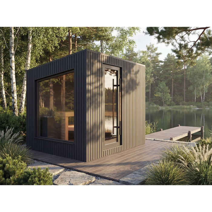 Auroom Terra S 5-Person Traditional Outdoor Sauna - Black