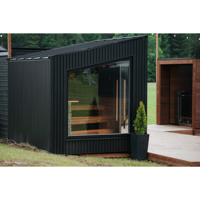 Auroom Terra S 5-Person Traditional Outdoor Sauna - Black