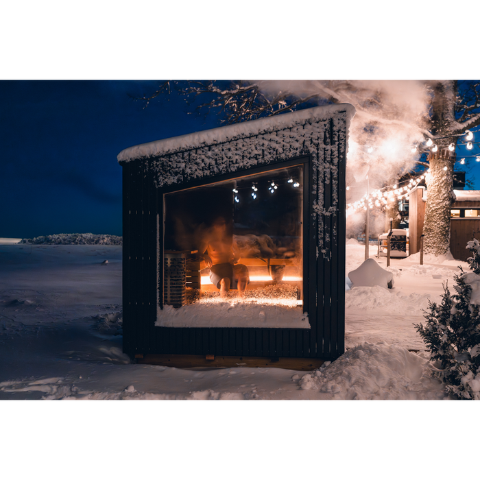 Auroom Terra S 5-Person Traditional Outdoor Sauna - Black