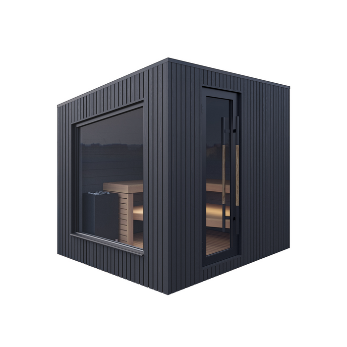 Auroom Terra S 5-Person Traditional Outdoor Sauna - Black