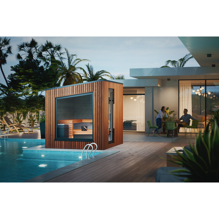 Auroom Terra S 5-Person Traditional Outdoor Sauna - Natural