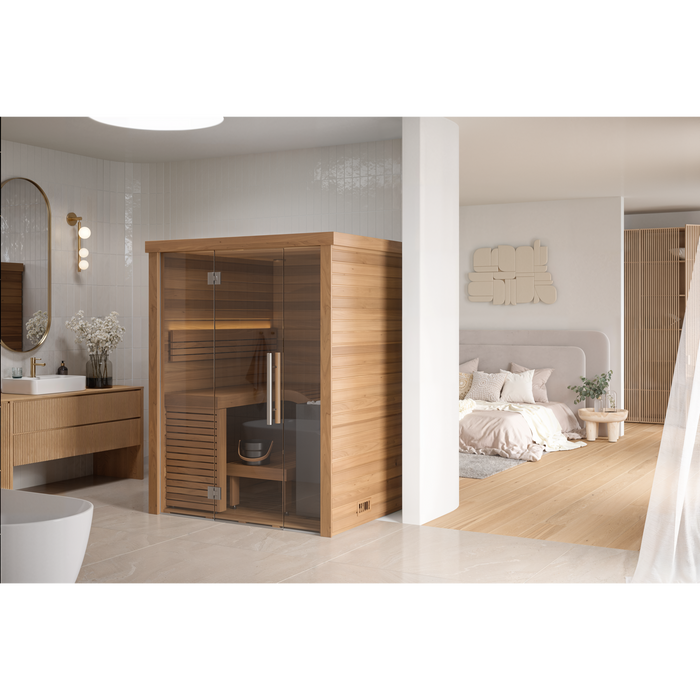 Auroom Baia Glass 2-Person Traditional Indoor Sauna