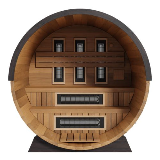Finnmark FD-6 4-Person Cedar Traditional-Infrared Barrel Sauna | FD-KN006