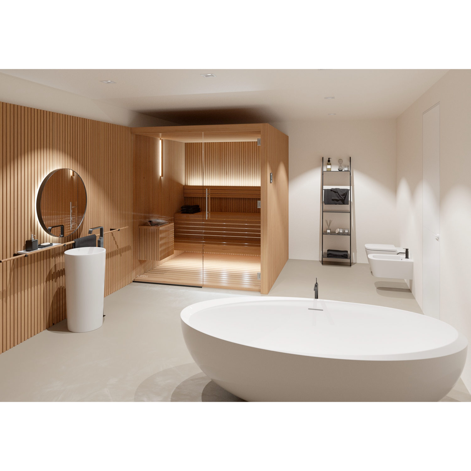 Auroom Libera Glass Traditional Indoor Sauna