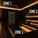 ProSaunas 3-Zone Dimmable White LED Sauna Light Strip Kit — Wi-Fi + Wireless Control, Waterproof
