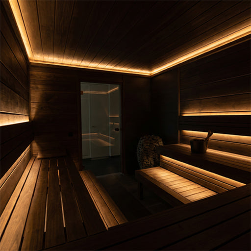 ProSaunas 3-Zone Dimmable White LED Sauna Light Strip Kit — Wi-Fi + Wireless Control, Waterproof