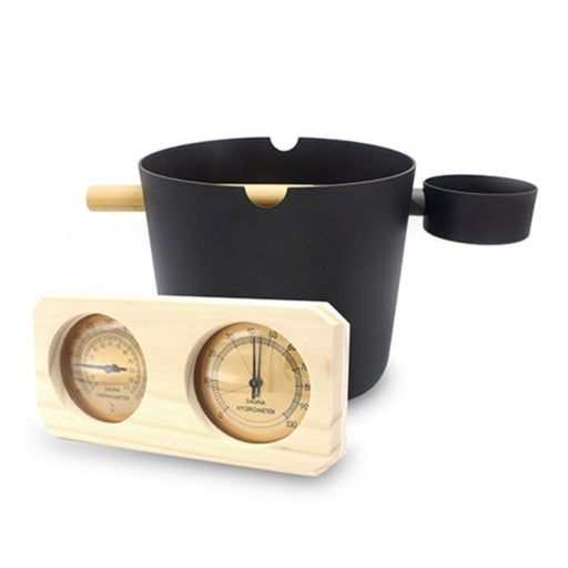 SaunaLife Accessory Package 7 (1-Gallon Sauna Bucket, Ladle, and Thermometer/Hygrometer)