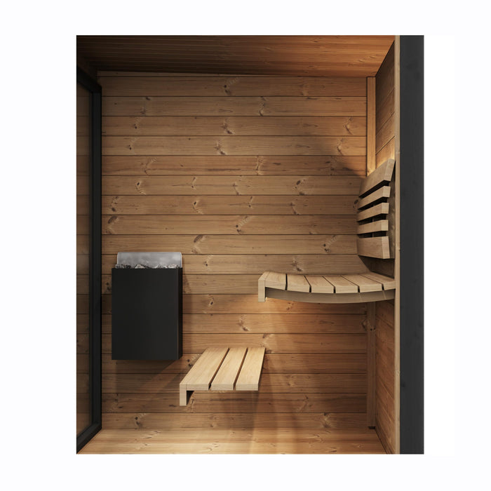 SaunaLife Model GL4 Garden Luxury-Series 4-Person Outdoor Sauna